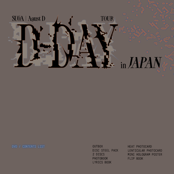 [DVD] SUGA | Agust D TOUR 'D-DAY' in JAPAN – BTS JAPAN 