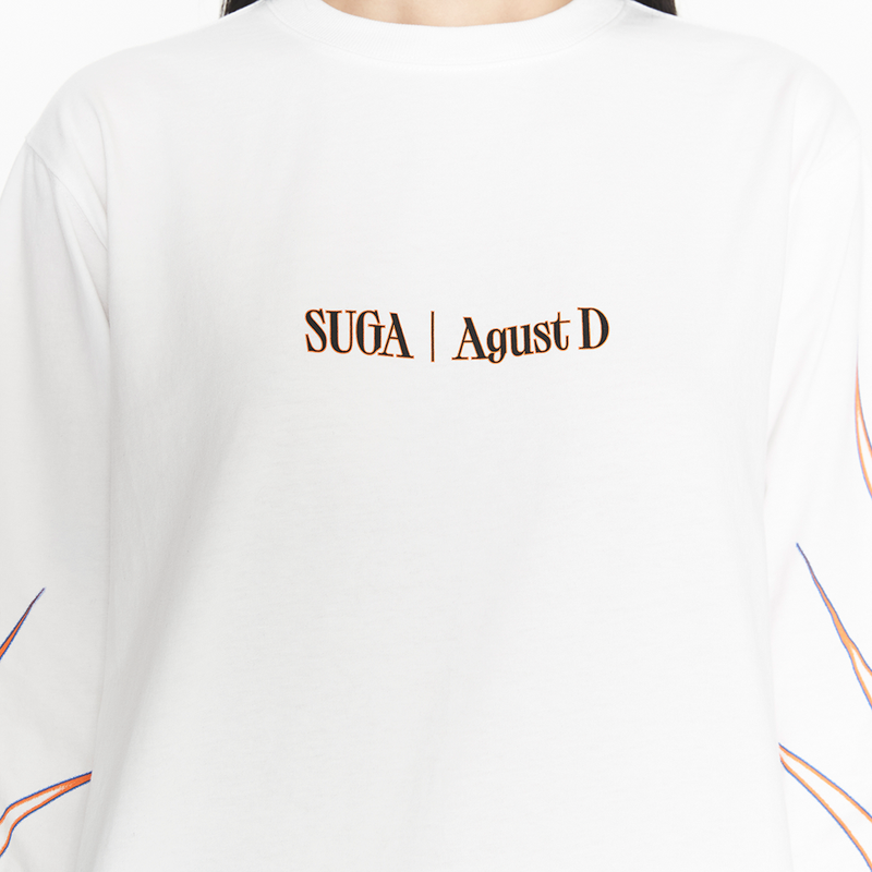 [SUGA TOUR]LONG SLEEVE T-SHIRT (white)(2023年8月末以降発送)
