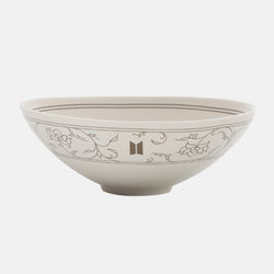 [2024 DALMAJUNG] White Porcelain Bowl with Inlaid Lotus Scroll Design Miniature