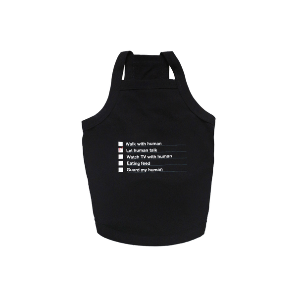 [LAYOVER]PET T-SHIRT
(CHECKLIST) (black)