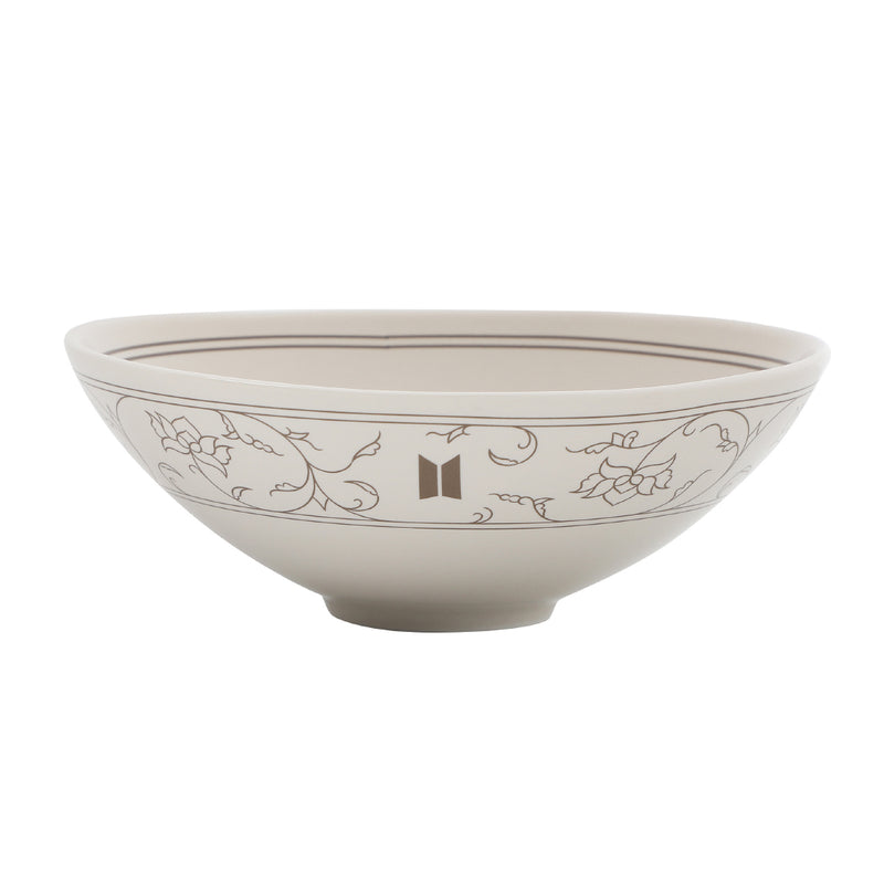 [2024 DALMAJUNG] White Porcelain Bowl with Inlaid Lotus Scroll Design Miniature (2025年2月初旬以降発送)