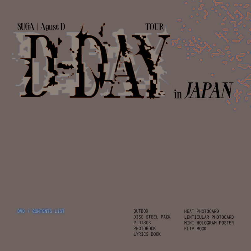 DVD] SUGA | Agust D TOUR 'D-DAY' in JAPAN – BTS JAPAN OFFICIAL SHOP
