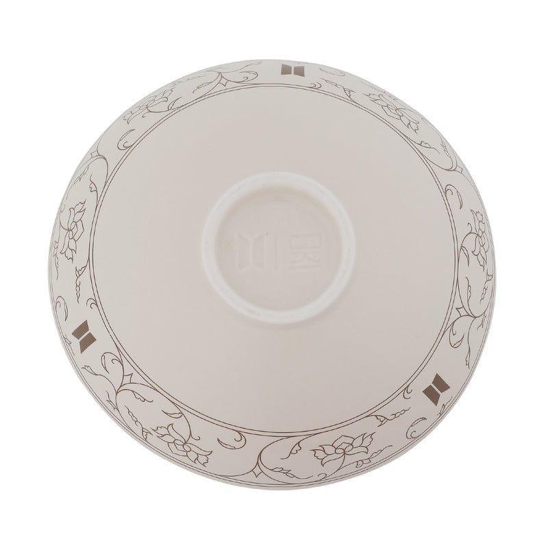 [2024 DALMAJUNG] White Porcelain Bowl with Inlaid Lotus Scroll Design Miniature (2025年2月初旬以降発送)