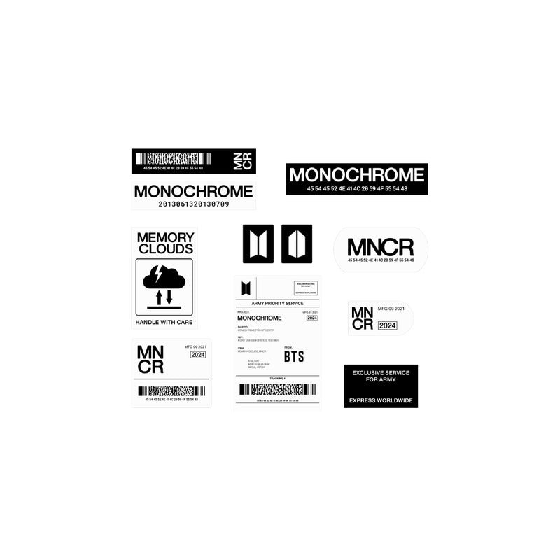 MONOCHROME]Sticker Set – BTS JAPAN OFFICIAL SHOP