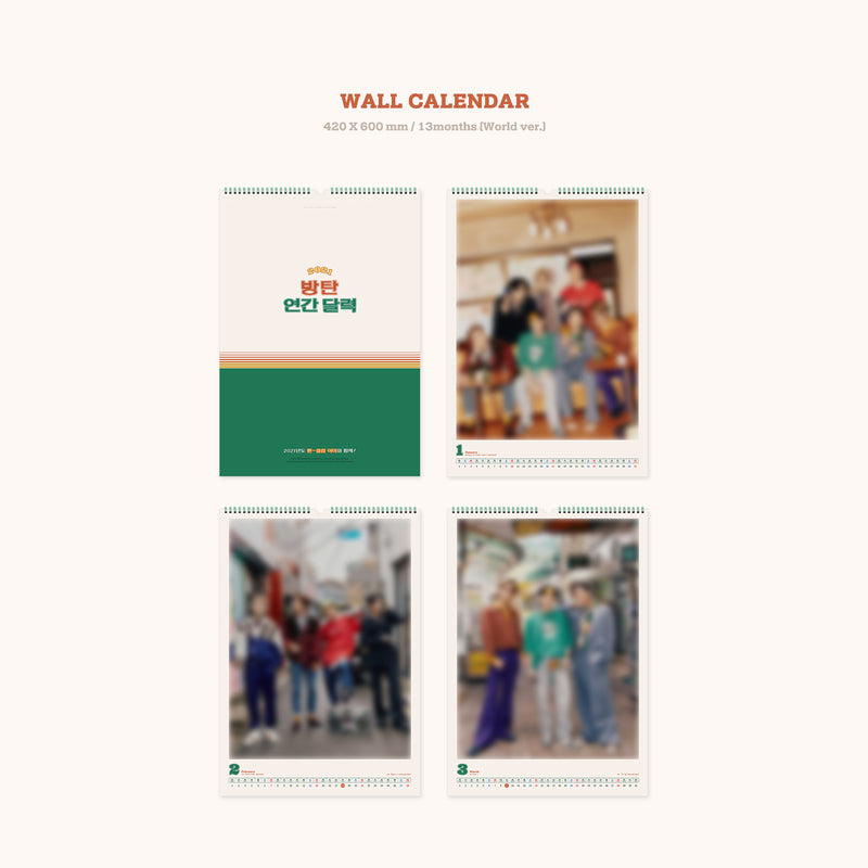 BTS 公式 2019 ~ 2021 WALL CALENDAR カレンダー