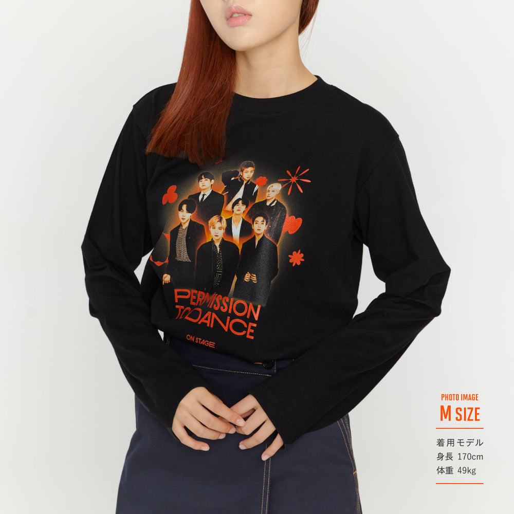 [PERMISSION TO DANCE ON STAGE] PHOTO L/S T-SHIRT (black)(2022年6月中旬頃～順次 – BTS  JAPAN OFFICIAL SHOP