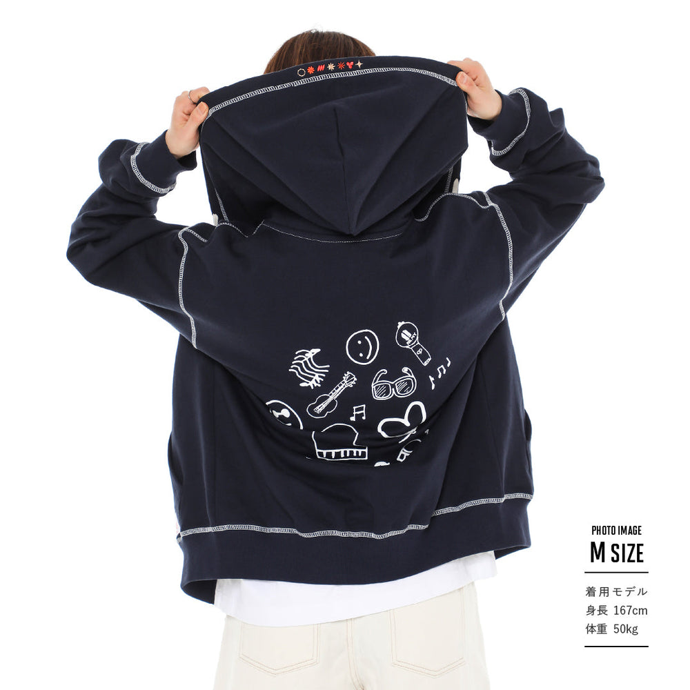 PERMISSION TO DANCE ON STAGE - SEOUL] ZIP-UP HOODIE (navy) (2022年6月中旬 – BTS  JAPAN OFFICIAL SHOP