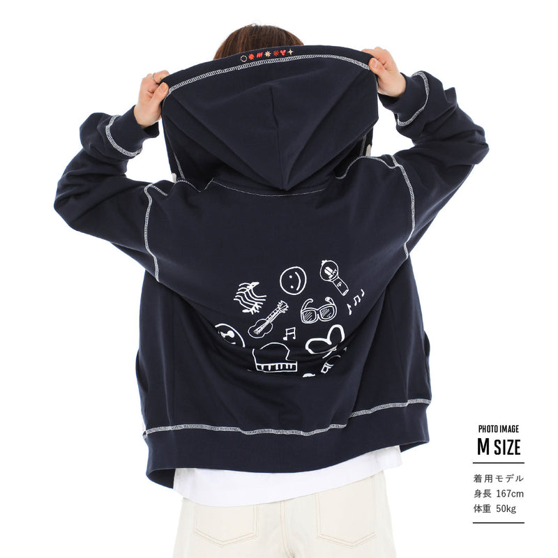PERMISSION TO DANCE ON STAGE - SEOUL] ZIP-UP HOODIE (navy) (2022年