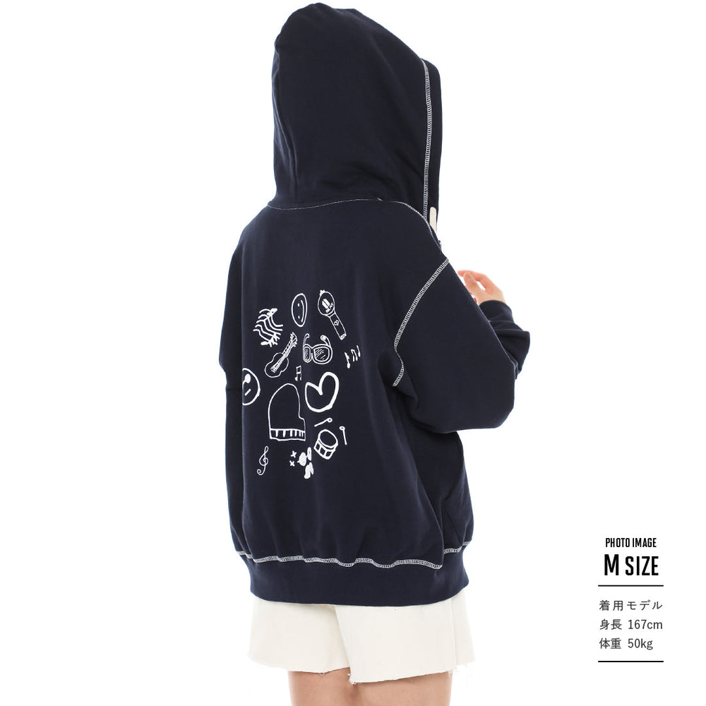 PERMISSION TO DANCE ON STAGE - SEOUL] ZIP-UP HOODIE (navy) (2022年6月中旬 – BTS  JAPAN OFFICIAL SHOP