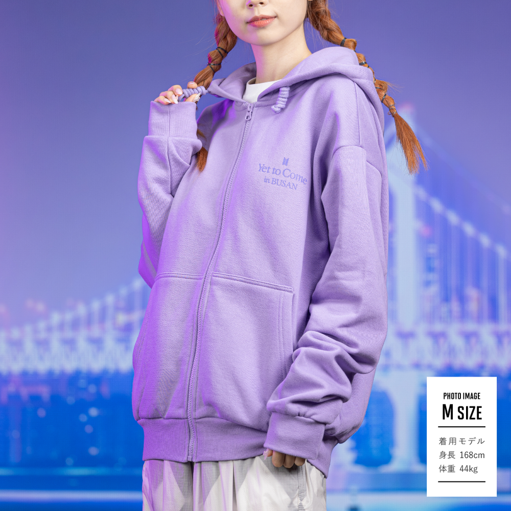 [Yet To Come in BUSAN] ZIP-UP HOODIE (Lavender) – BTS JAPAN OFFICIAL SHOP