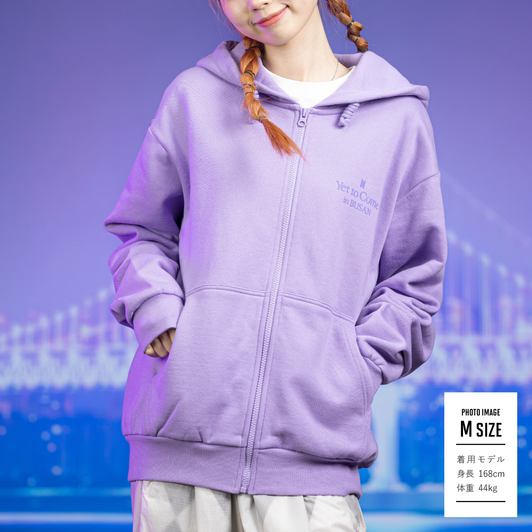 [yet To Come In Busan] Zip Up Hoodie Lavender Bts Japan Official Shop