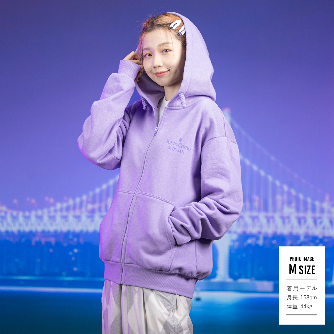 [yet To Come In Busan] Zip Up Hoodie Lavender Bts Japan Official Shop