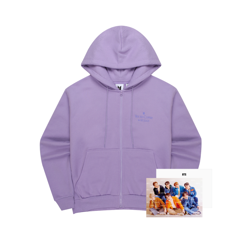 [Yet To Come in BUSAN] ZIP-UP HOODIE (Lavender) – BTS JAPAN OFFICIAL SHOP