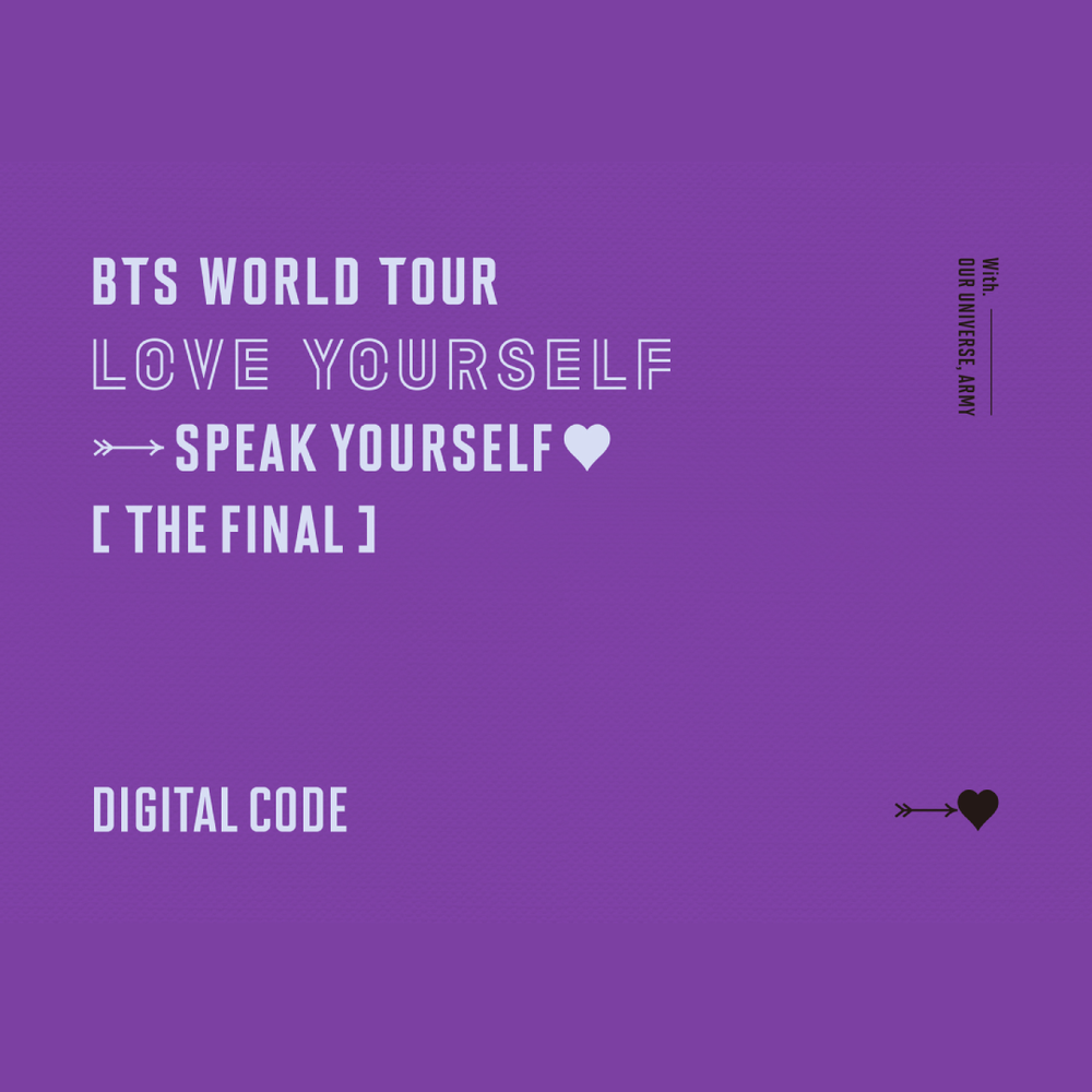 DIGITAL CODE] BTS WORLD TOUR 『LOVE YOURSELF: SPEAK YOURSELF' THE FINA – BTS  JAPAN OFFICIAL SHOP