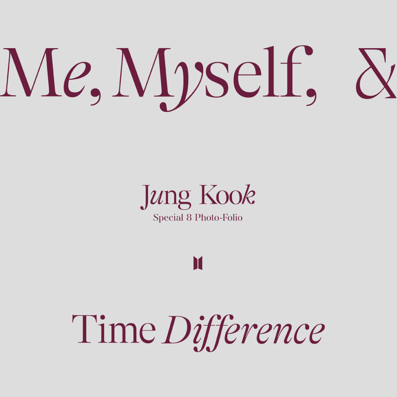 BTS Special 8 Photo-Folio「Me, Myself, & Jung Kook ‘Time Difference’」2次予約販売