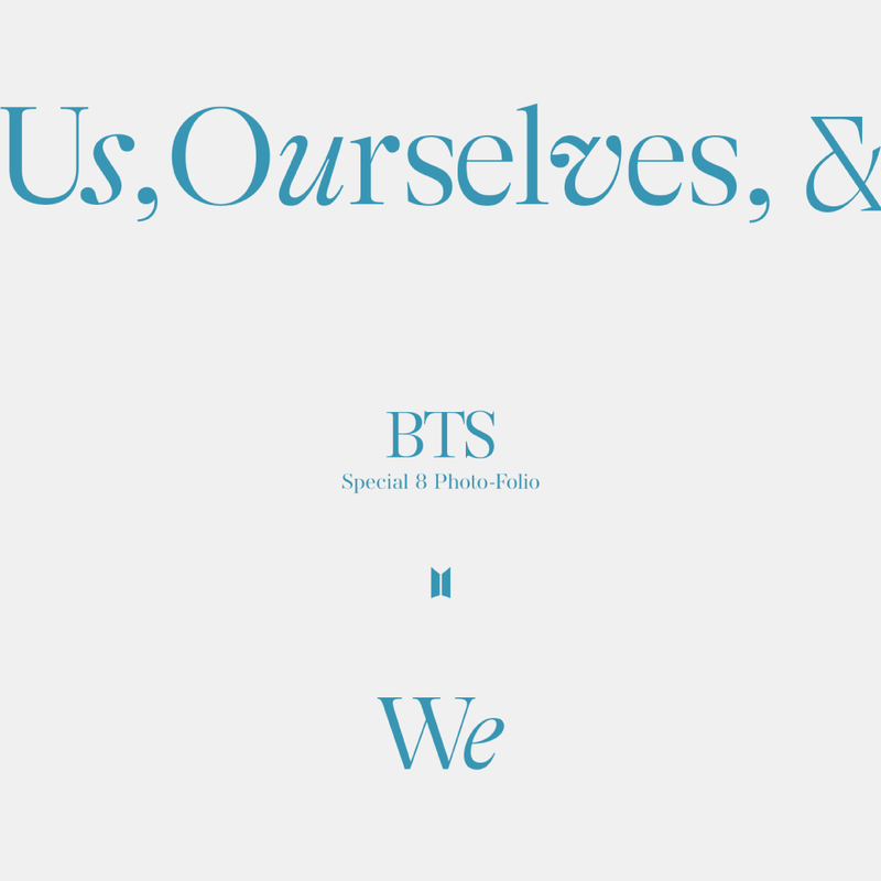 BTS Special 8 Photo-Folio「Us, Ourselves, & BTS 'We'」カレンダーセット